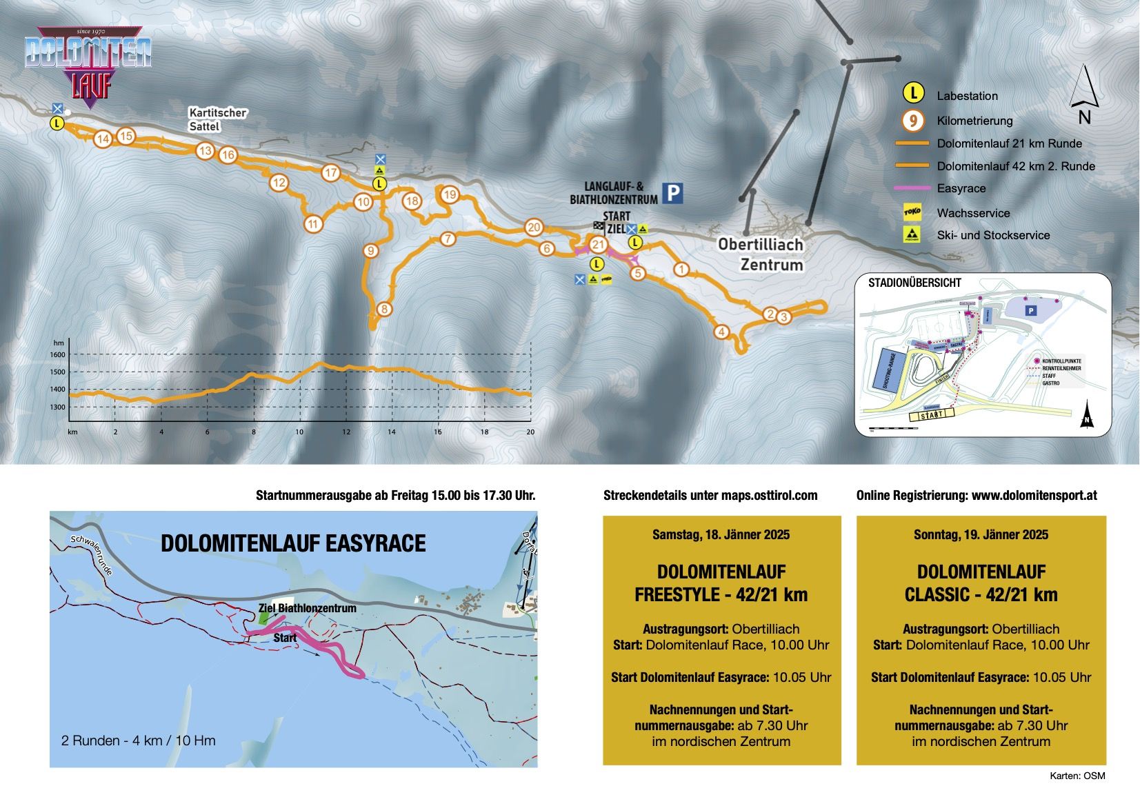 Streckenplan Dolomitenlauf