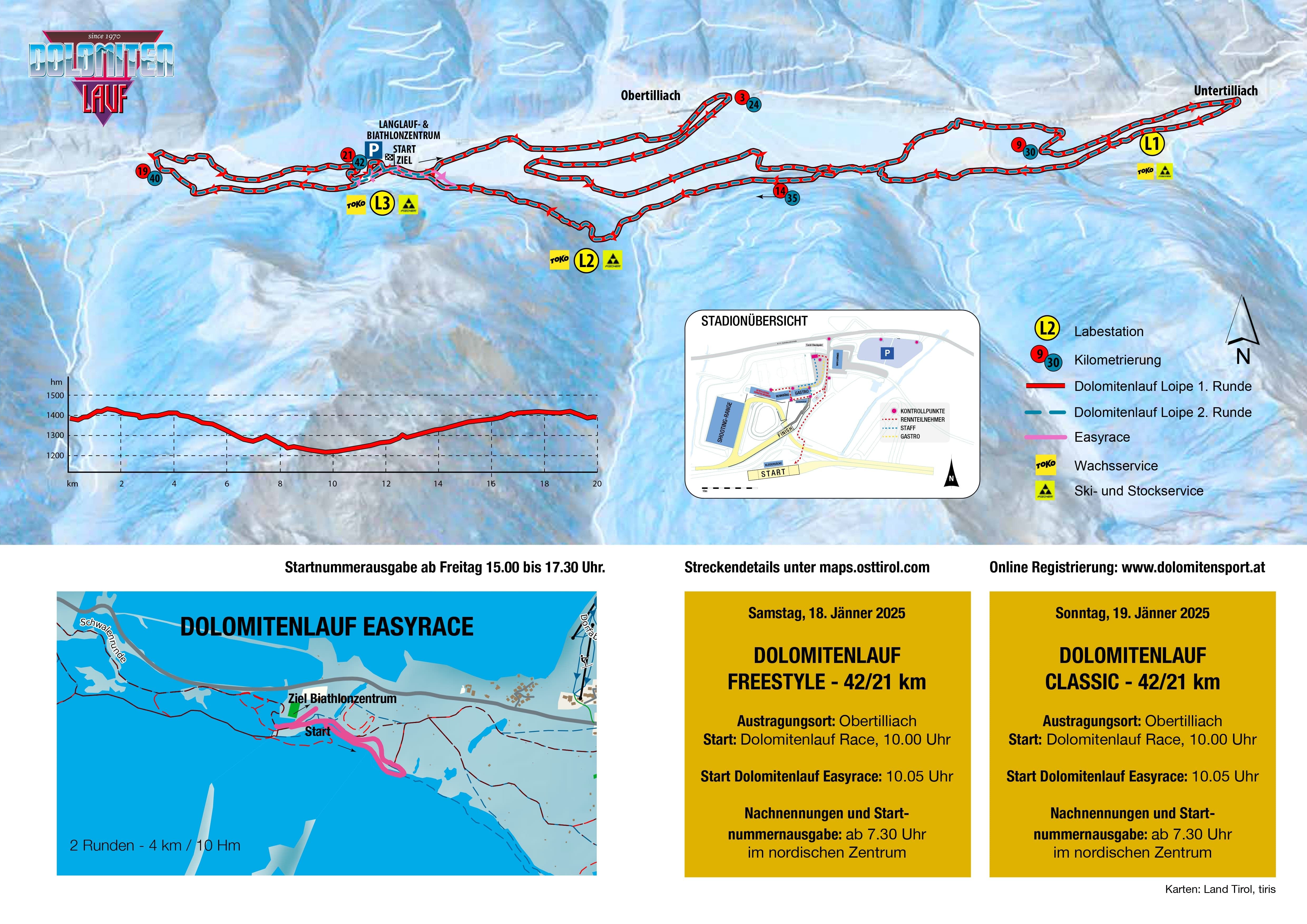 Streckenplan Dolomitenlauf